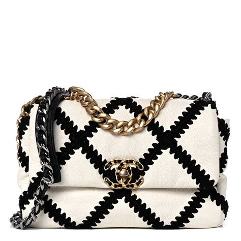 The Timeless Chanel 19: Calfskin Crochet Flap Bag 